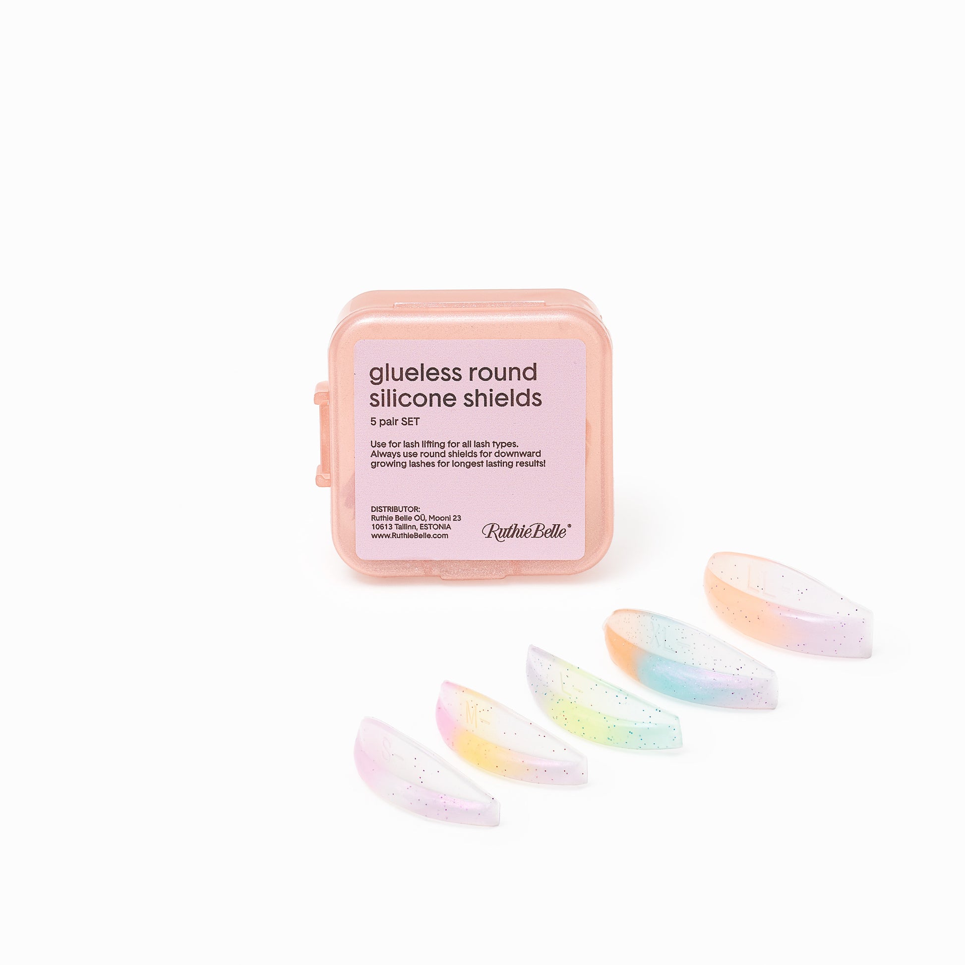 Glueless Round Silicones 5 Pairs Set